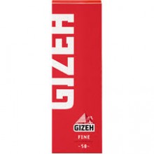 Χαρτάκια στριφτού GIZEH κόκκινο κανονικό πάχος φύλλου FINE 50 φύλλων.